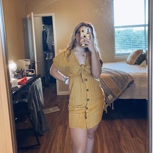 yellow mini dress